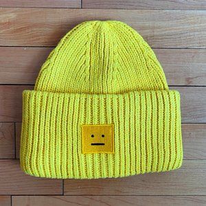 NWT ACNE Studios Yellow Pansy Wool Beanie
